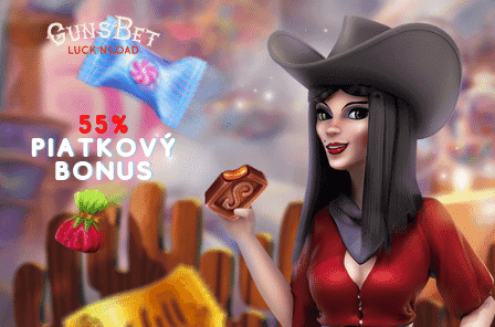 Gunsbet 55% piatkový bonus