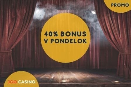 40% bonusu na pondelok