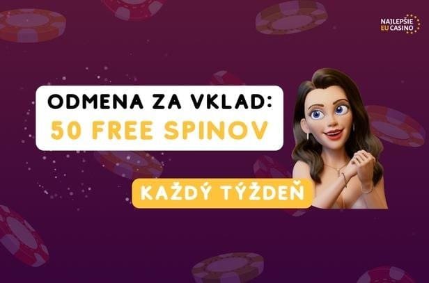 50 free spinov ako odmena za vklad