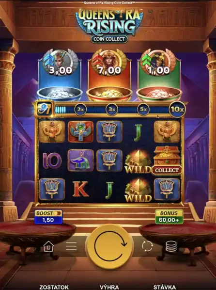 Queens of Ra Rising Coin Collect slot
